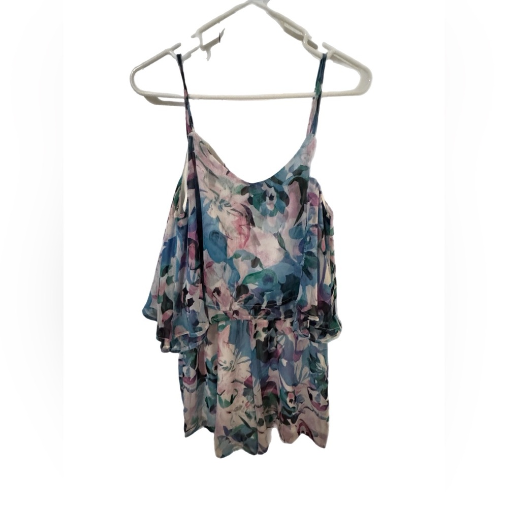 Floral Spaghetti Strap Romper